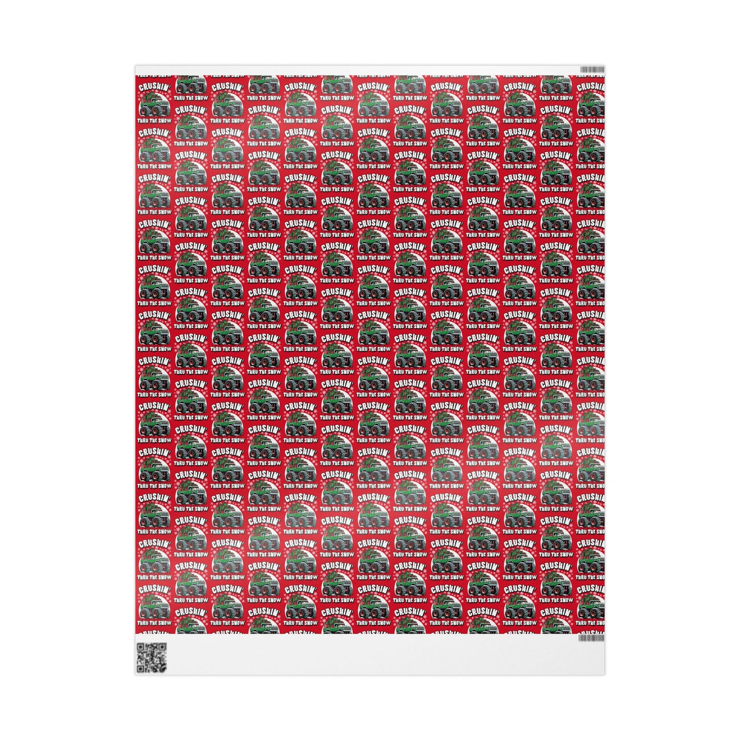Crushin' Snow Monster Truck Gift Wrap