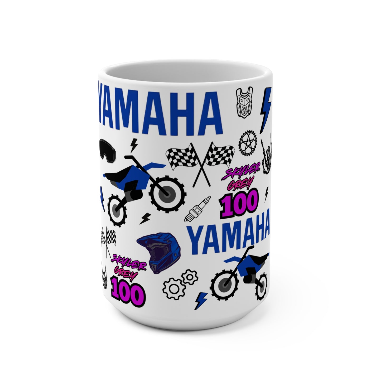 (Yamaha Inspired) Motocross Customizable Mug 15oz