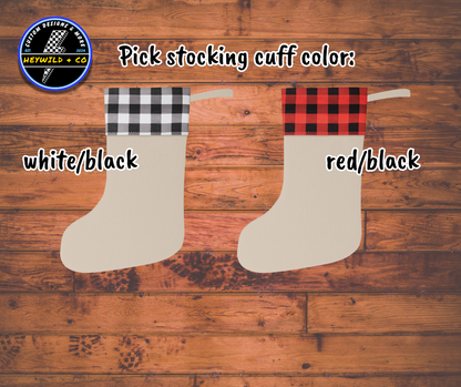 Custom Motocross Christmas Stocking