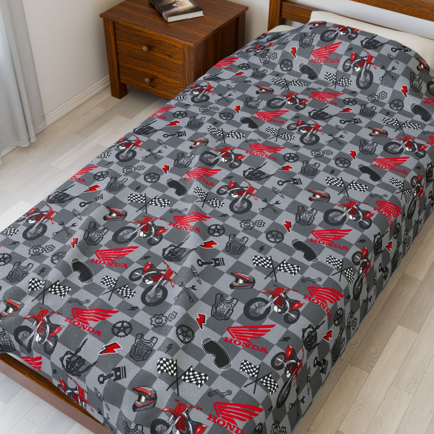 Honda Dirt Bike Inspired Blanket