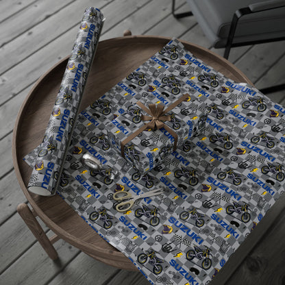 Suzuki Dirt Bike Inspired Gift Wrap