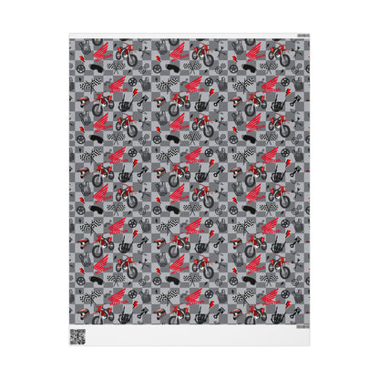 Honda Dirt Bike Inspired Gift Wrap [version 2]
