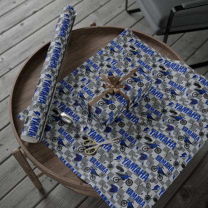 Yamaha Dirt Bike Inspired Gift Wrap
