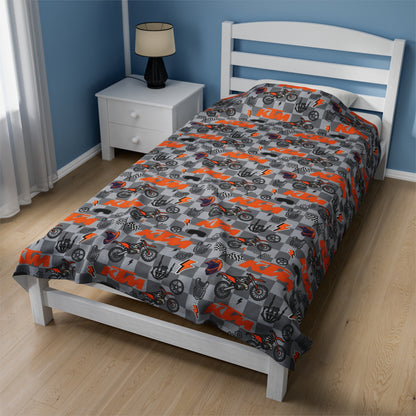 KTM Dirt Bike Inspired Blanket