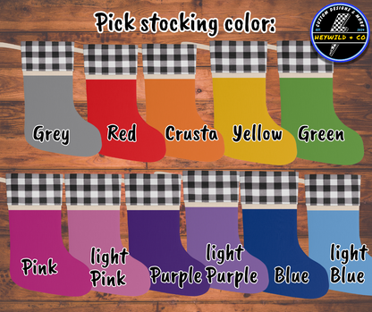 Custom Motocross Christmas Stocking