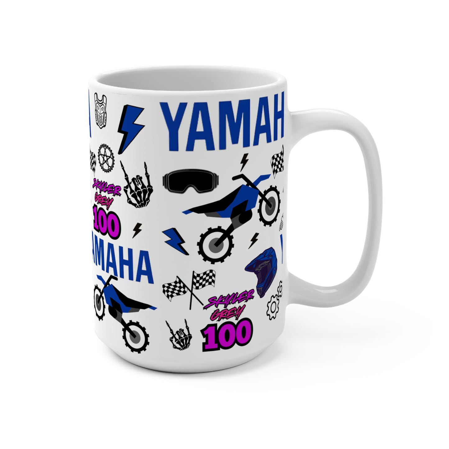 (Yamaha Inspired) Motocross Customizable Mug 15oz