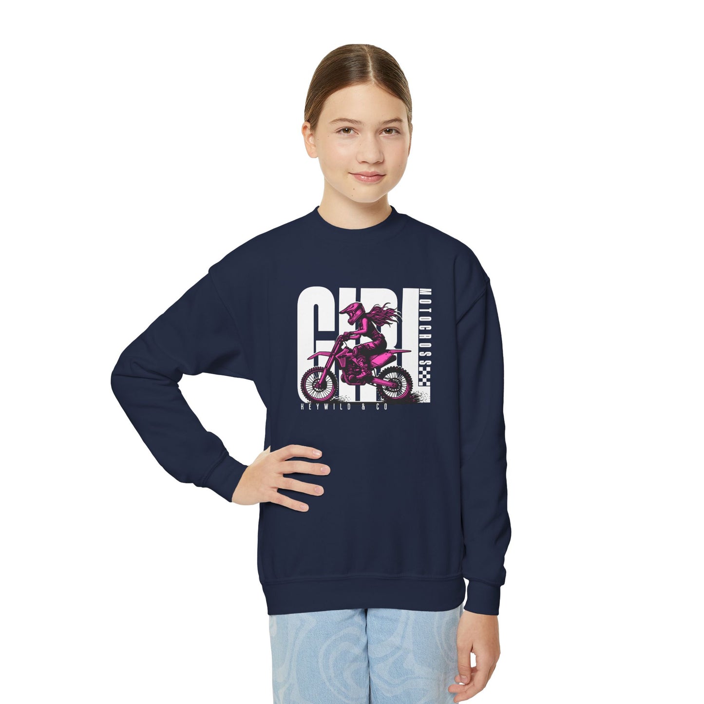 Motocross Girl Youth Sweatshirt