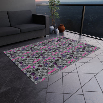 Motocross Girl Outdoor/Indoor Rug