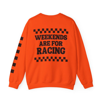 Checkered Moto Mom Crewneck Sweatshirt