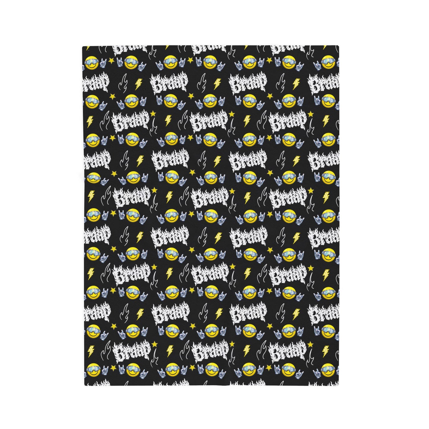 Smiley Braap Plush Blanket