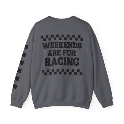 Checkered Moto Mom Crewneck Sweatshirt