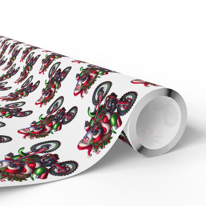Santa Dirt Bike Gift Wrap