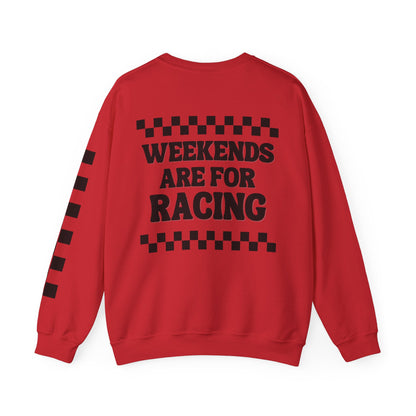 Checkered Moto Mom Crewneck Sweatshirt