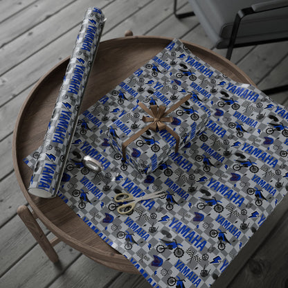 Yamaha Dirt Bike Inspired Gift Wrap