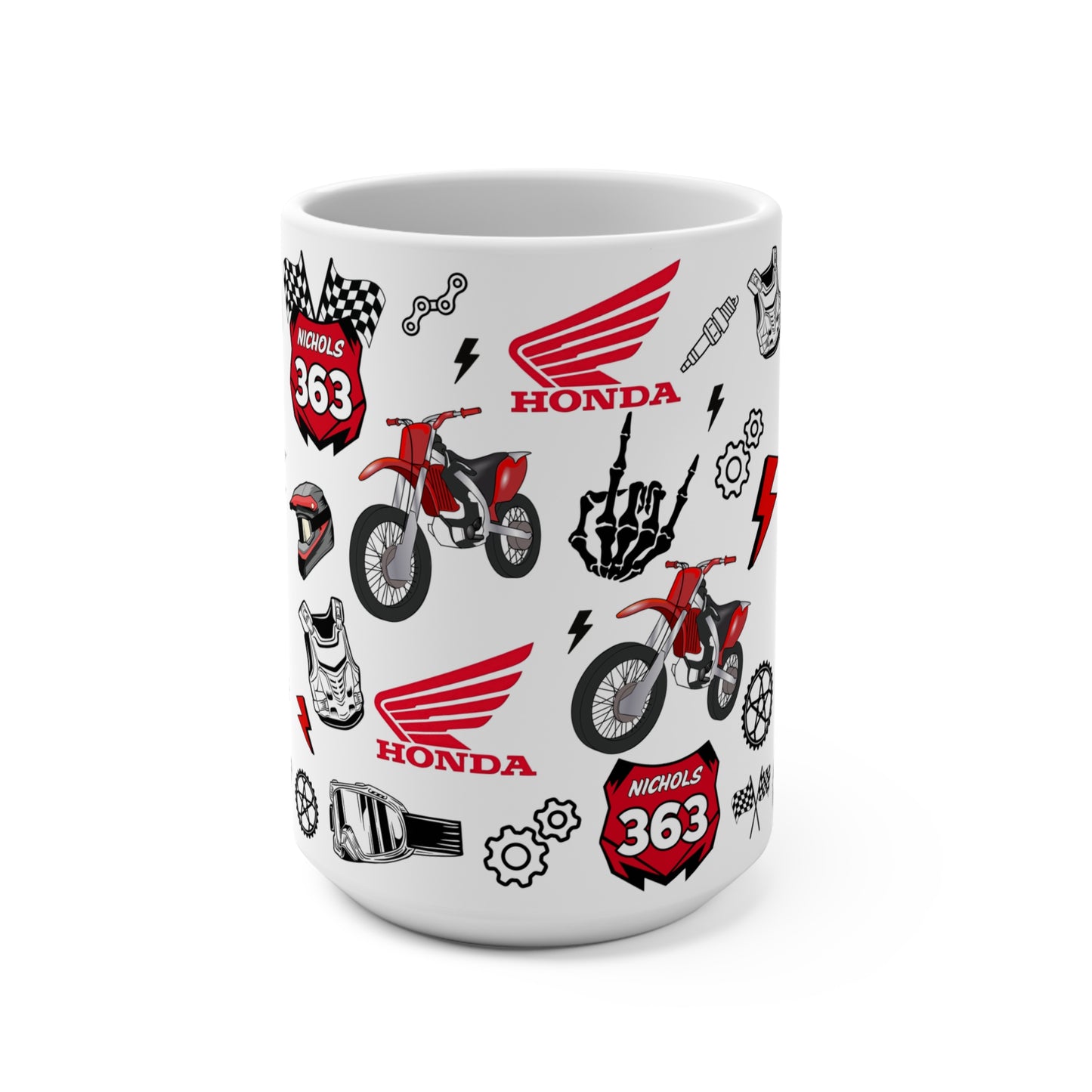 (Honda Inspired) Motocross Customizable Mug 15oz