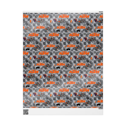KTM Dirt Bike Inspired Gift Wrap