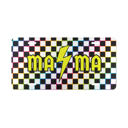 Mama 90s Checkered Vanity License Plate