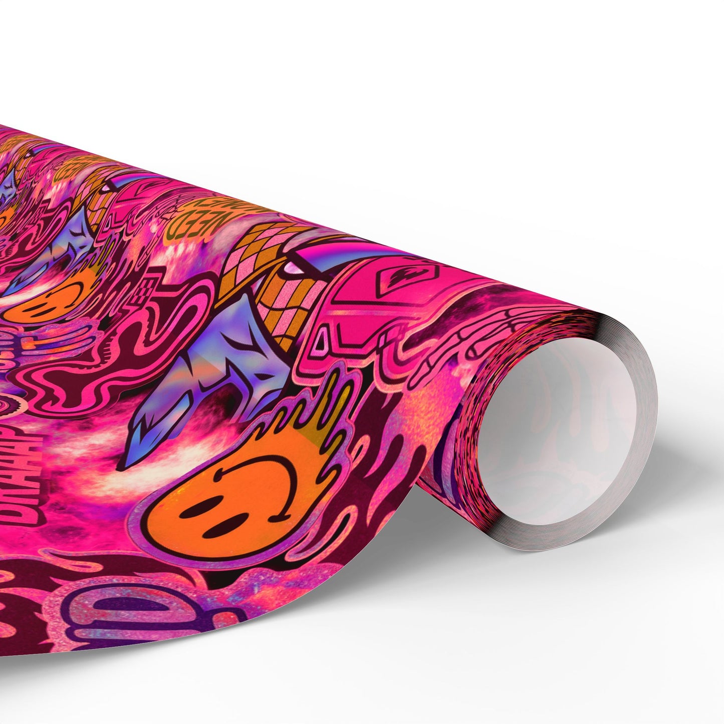 Pink Dirt Bike Sticker Gift Wrap