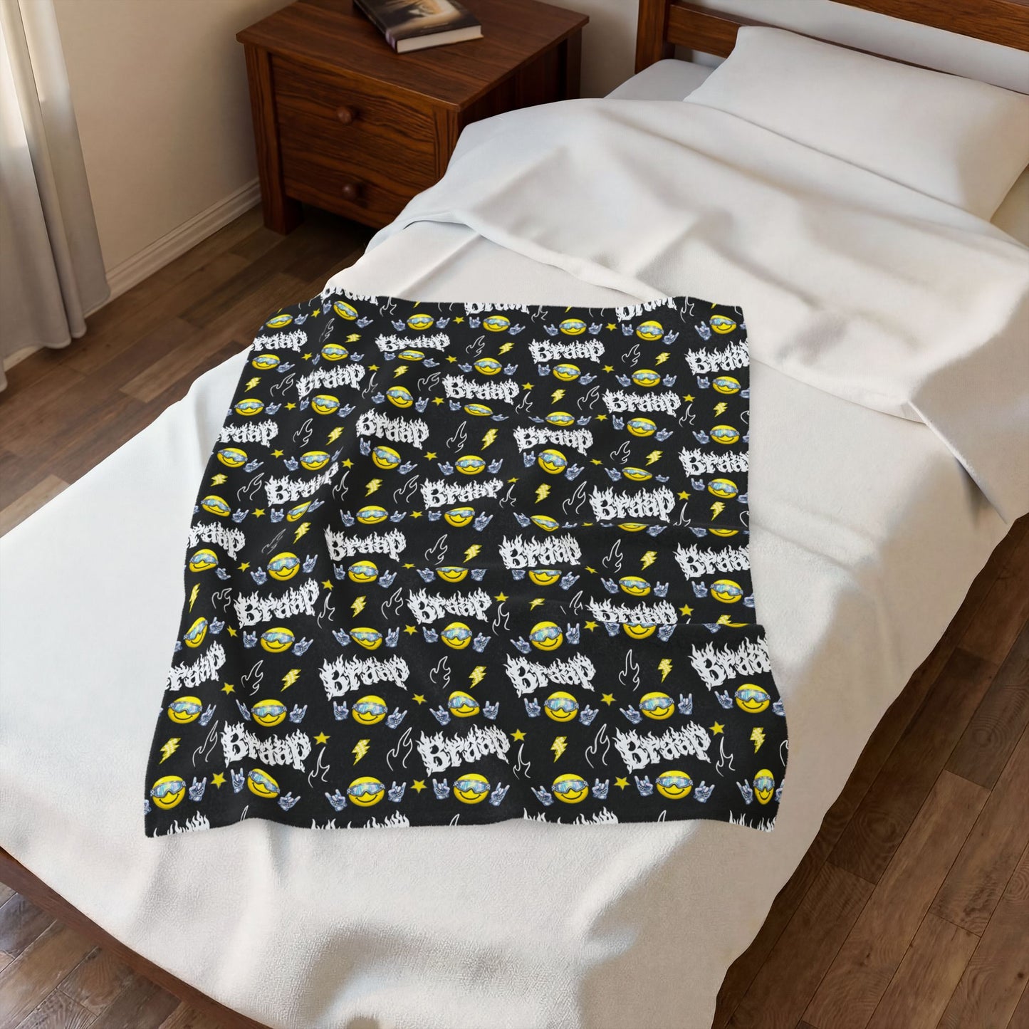 Smiley Braap Plush Blanket