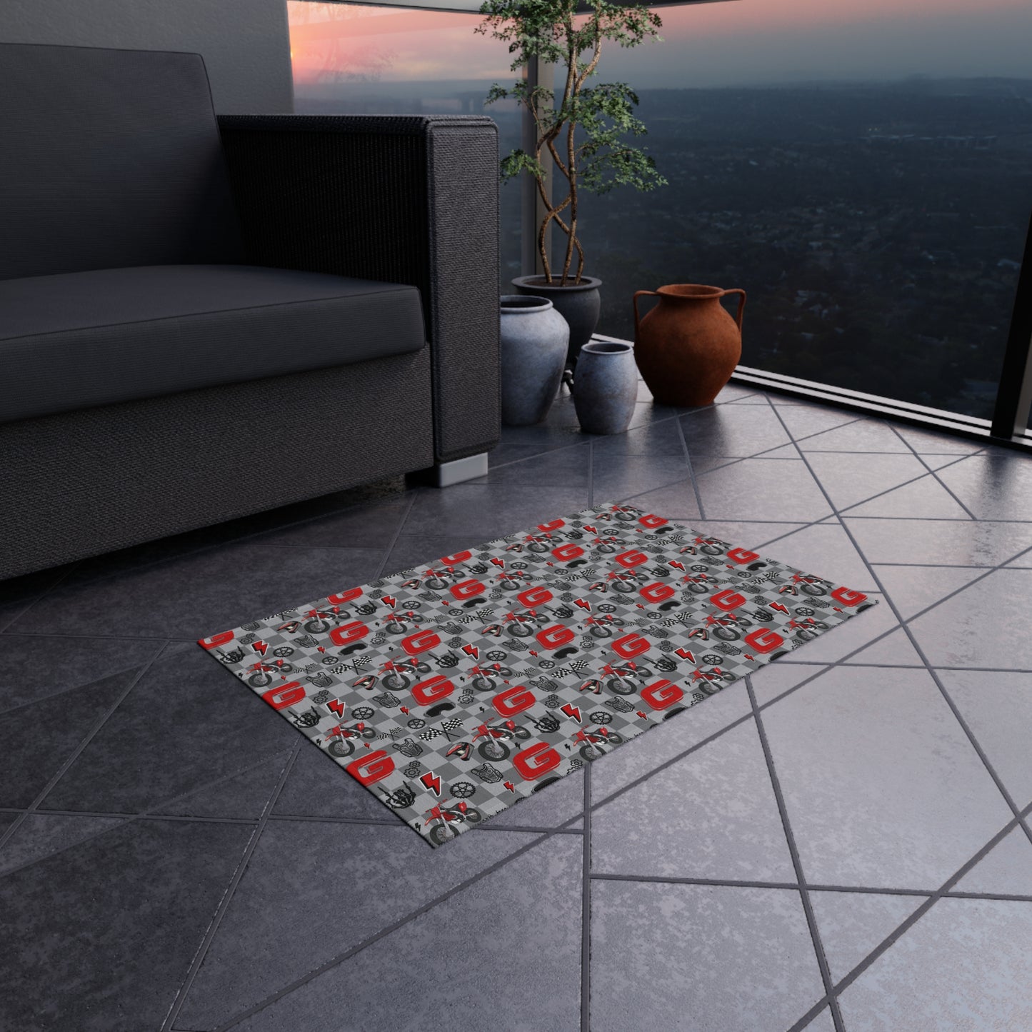 Gas Gas Inspired Outdoor/Indoor Rug