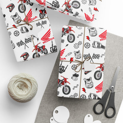 Honda Dirt Bike Inspired Gift Wrap