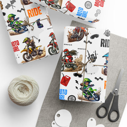 Moto Girl Life Gift Wrap
