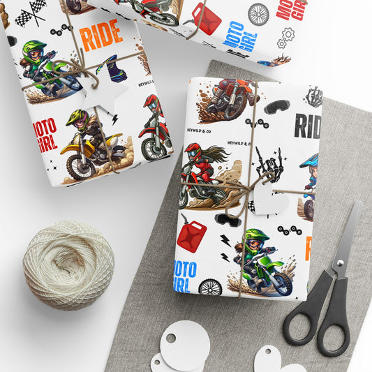 Moto Girl Life Gift Wrap