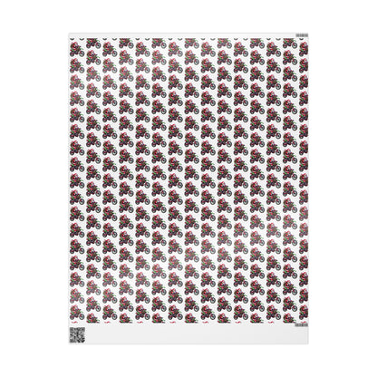 Santa Dirt Bike Gift Wrap