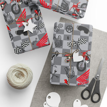 Honda Dirt Bike Inspired Gift Wrap [version 2]