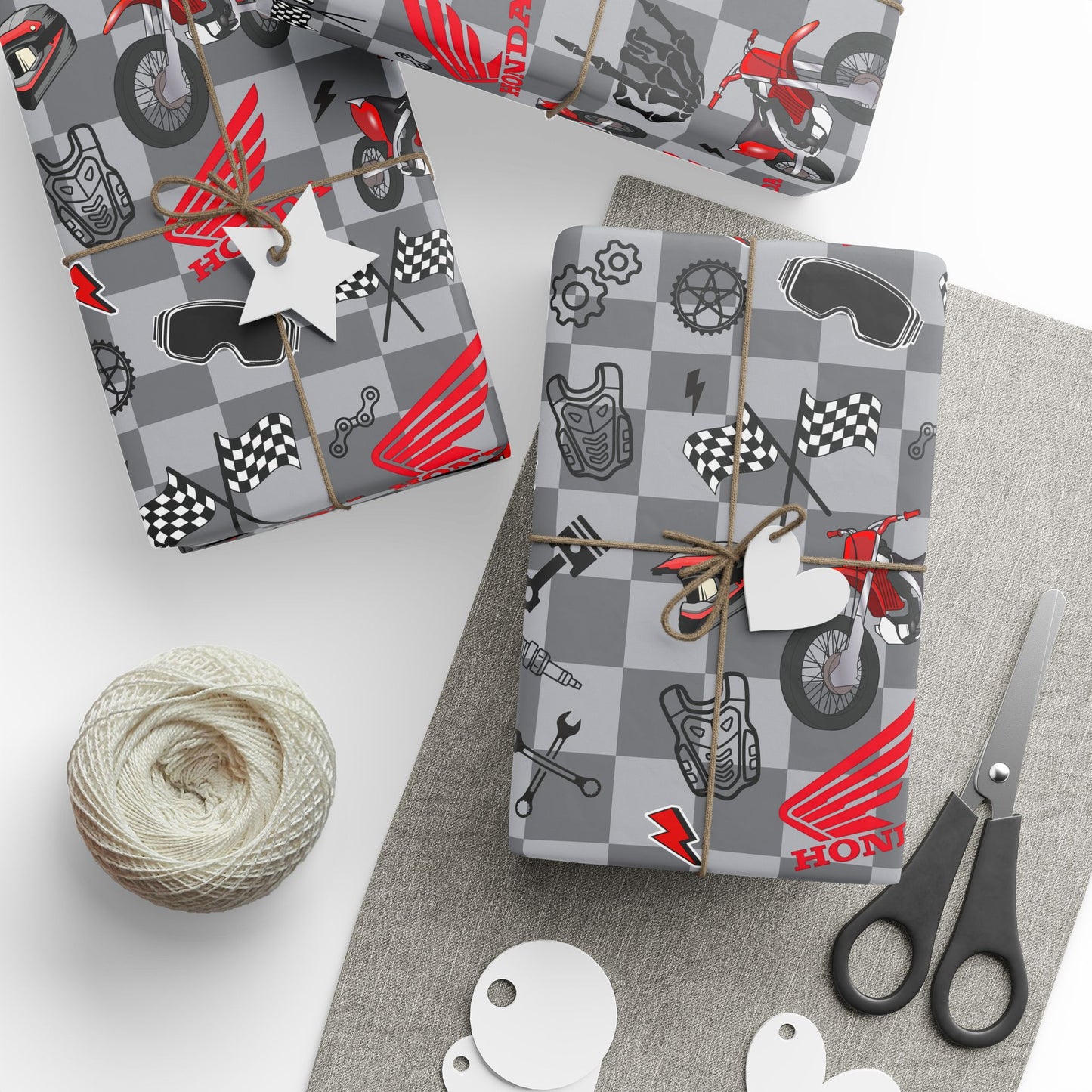 Honda Dirt Bike Inspired Gift Wrap [version 2]