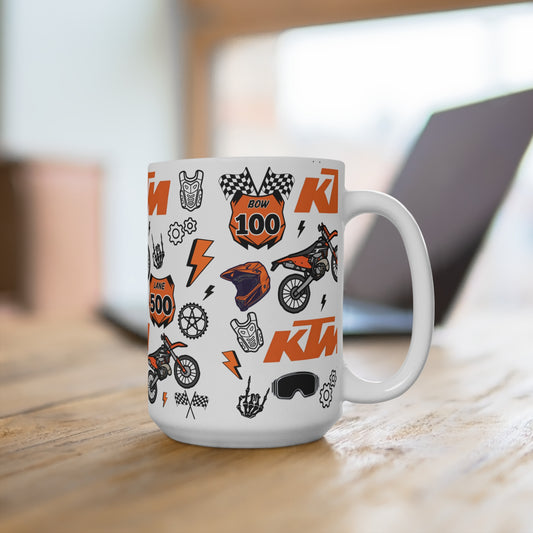 Customized mug with Rider ID on number plate