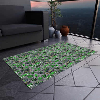 Kawasaki Inspired Outdoor/Indoor Rug