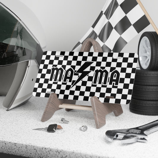 Mama Checkered Vanity License Plate