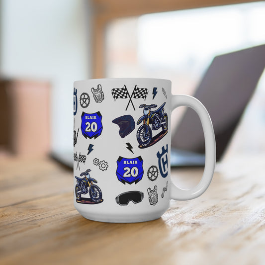 (Husqvarna Inspired) Motocross Customizable Mug 15oz