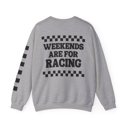 Checkered Moto Mom Crewneck Sweatshirt