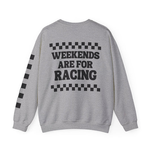 Checkered Moto Mom Crewneck Sweatshirt