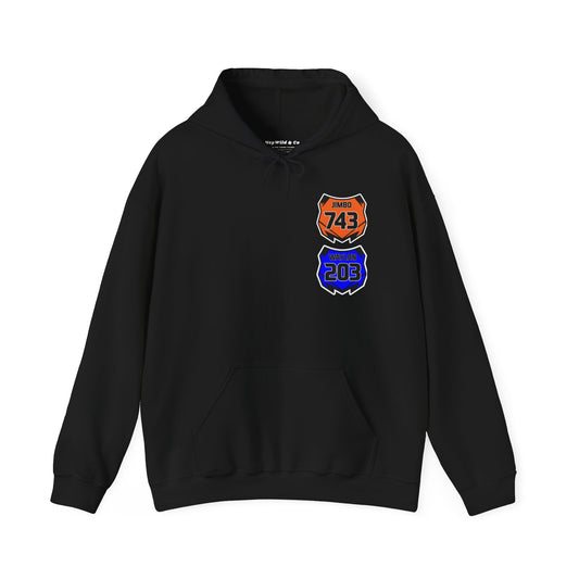Custom Unisex Number Plate Hoodie *you pick back saying*