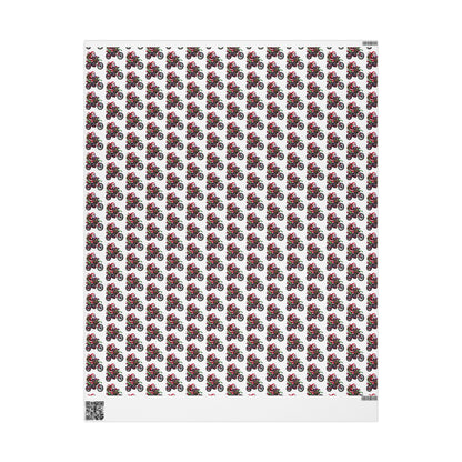 Santa Dirt Bike Gift Wrap