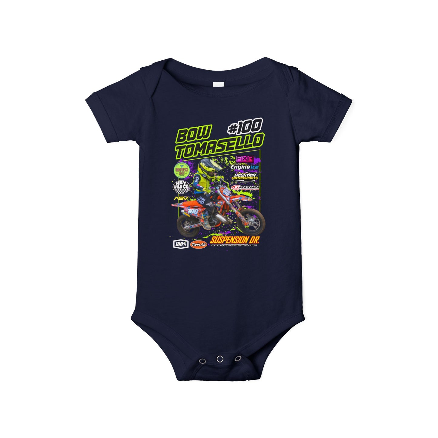 Custom MX Sponsor Infant Onesie