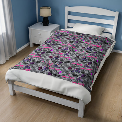 Motocross Girl Dirt Bike Blanket