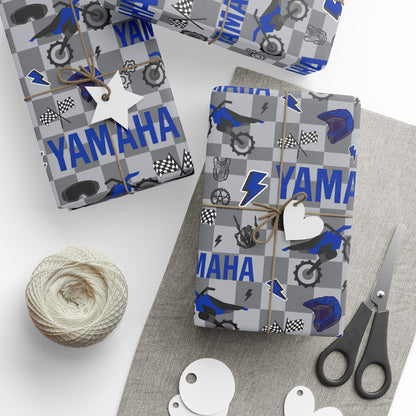 Yamaha Dirt Bike Inspired Gift Wrap