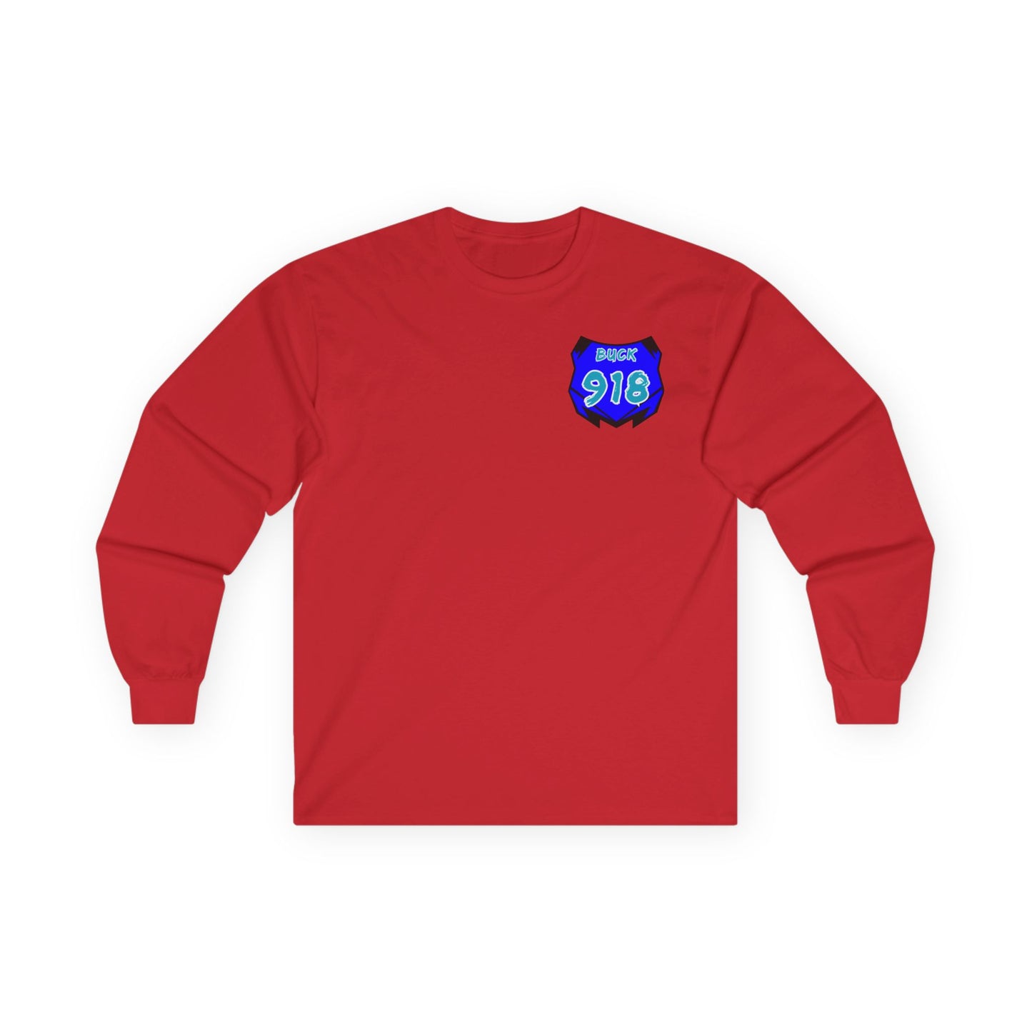 Custom Unisex Number Plate Gildan Long Sleeve *You Pick Back Saying*