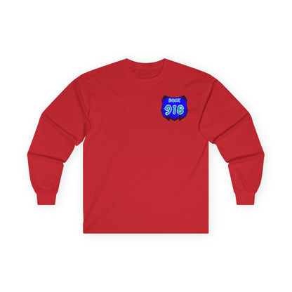 Custom Unisex Number Plate Gildan Long Sleeve *You Pick Back Saying*