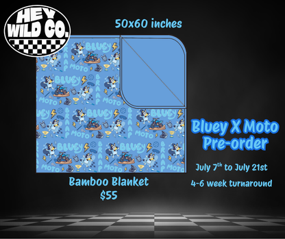 Bluey X Moto Bamboo Blanket