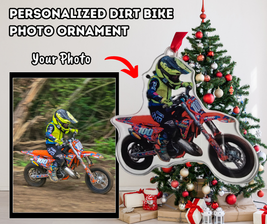 Personalized Dirt Bike Photo Ornament