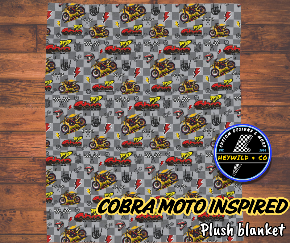 Cobra Moto Inspired Blanket