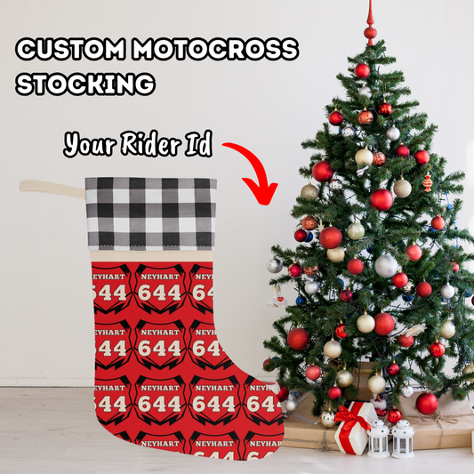 Custom Motocross Christmas Stocking
