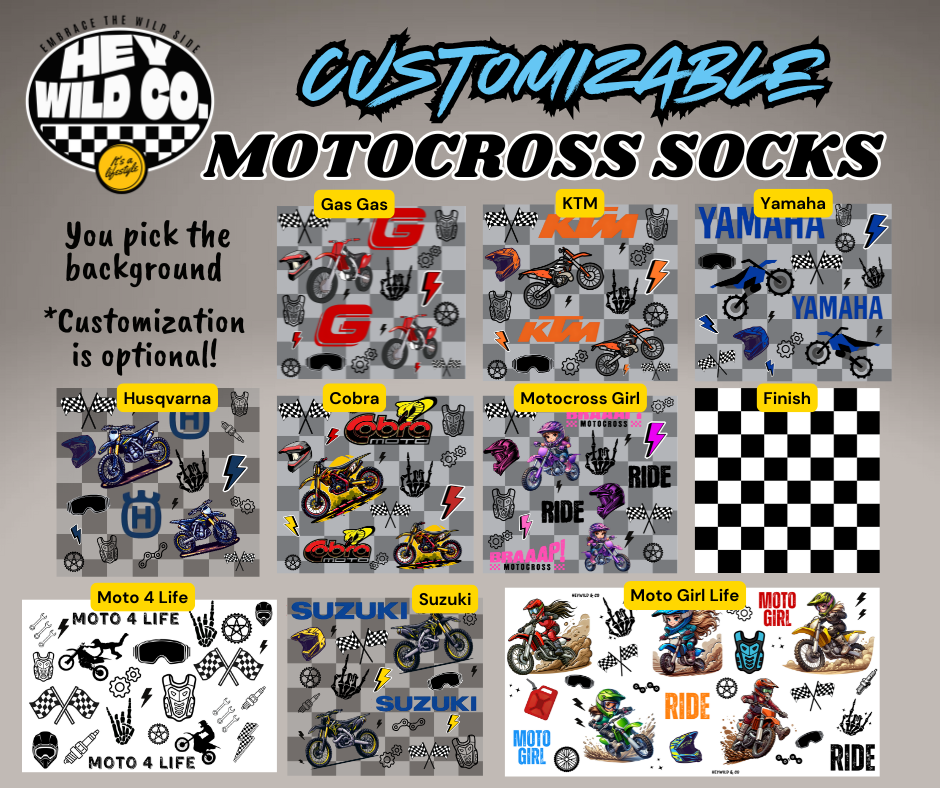 Customizable Motocross Socks