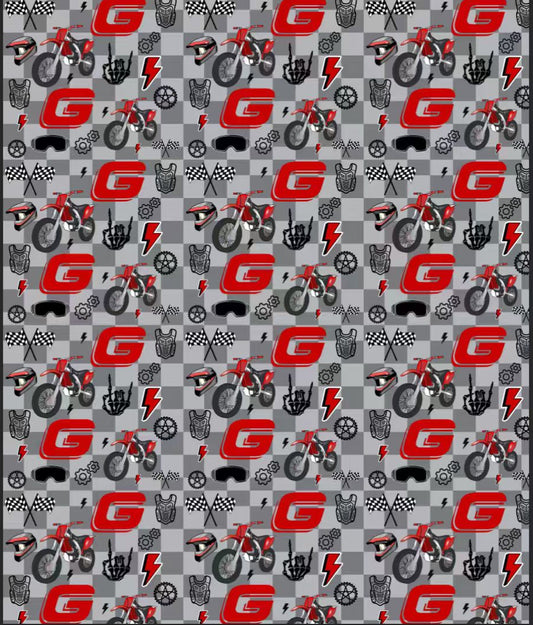 Gas Gas Inspired Minky Blanket *PRE-ORDER* Ship mid Oct.