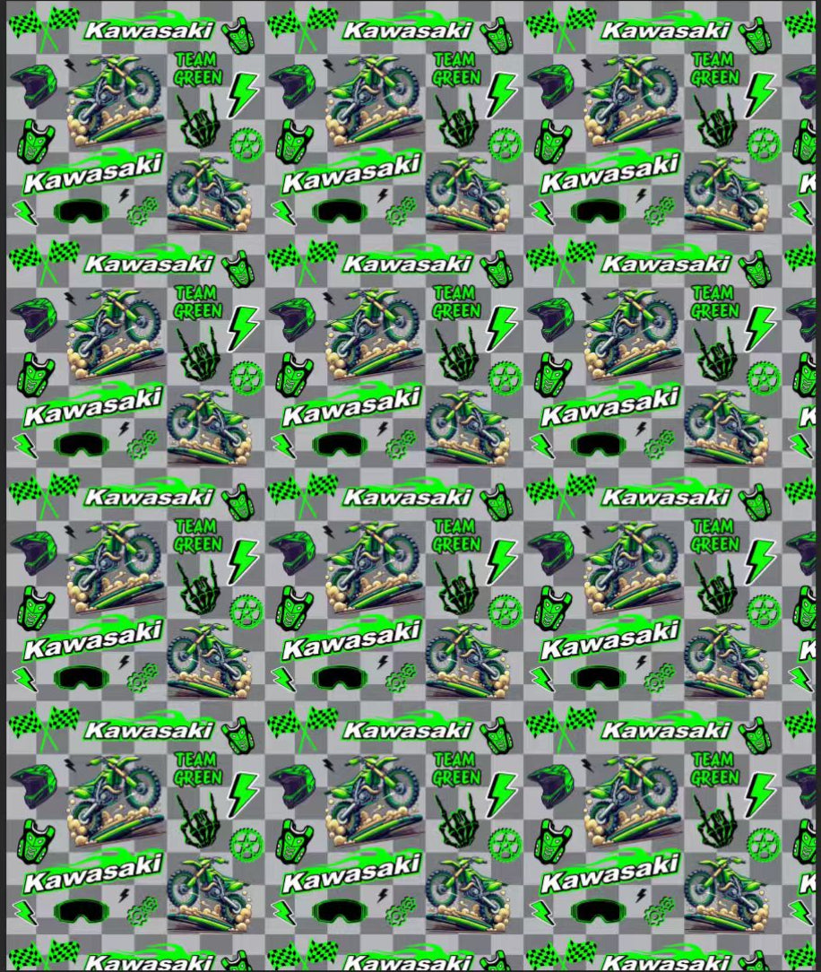 Kawasaki Inspired Minky Blanket *PRE-ORDER* Ship mid Oct.